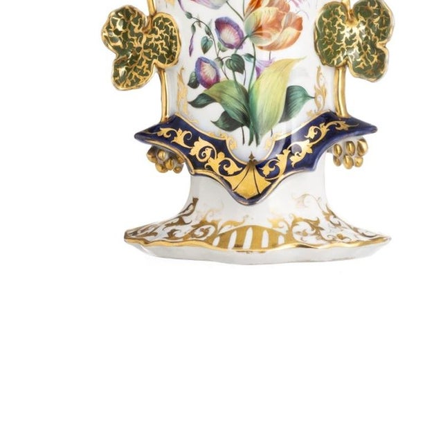 19th Century Vieux Paris Porcelain Altar Vases, Set of 2 For Sale - Image 3 of 6