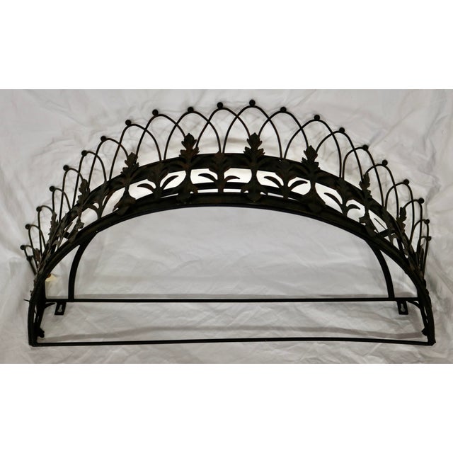 Mid 20th Century Metal Decorative Wall Mounted Bed Crown For Sale - Image 4 of 8