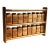 Vintage Mid Century Modern Solid Wood Spice Rack With 16 Solid Oak Jars and Cork Lids For Sale