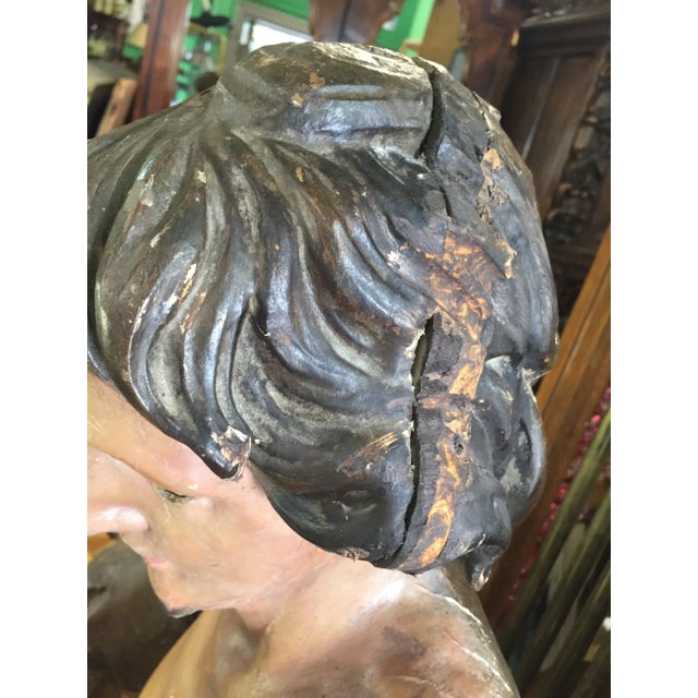 Mid 18th Century 18th Century Italian Figure Saint 56" For Sale - Image 5 of 13