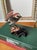 1970s Vintage Norman Brumm Signed Enameled Copper Bird Sculpture on Burl Wood Base For Sale - Image 5 of 7