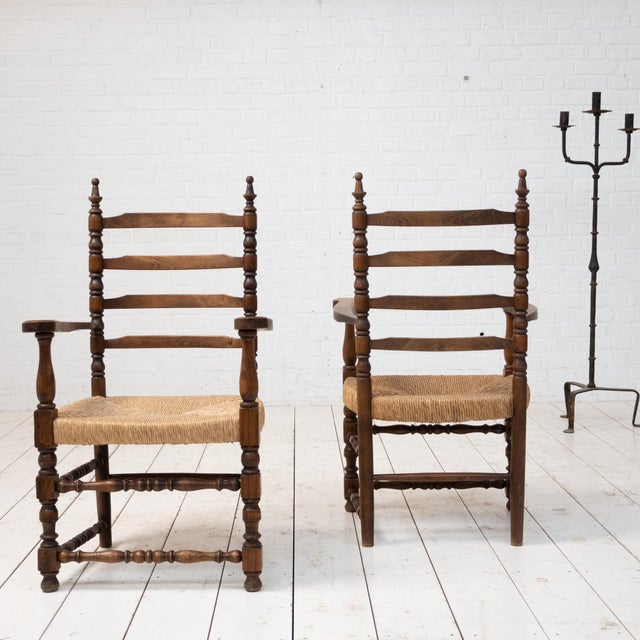 Armchairs in the style of Charles Dudouyt, 1950s, Set of 2 For Sale - Image 9 of 9