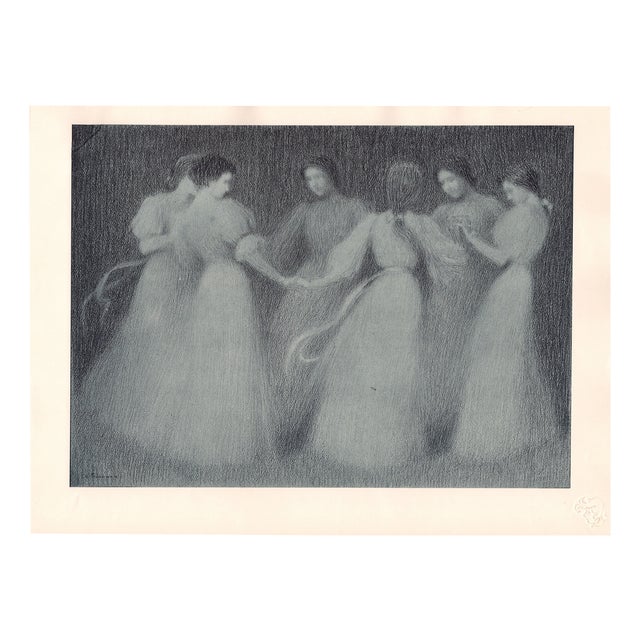 Henri Eugène Le Sidaner, La Ronde (The Round Dance), 1898, Original Lithograph For Sale