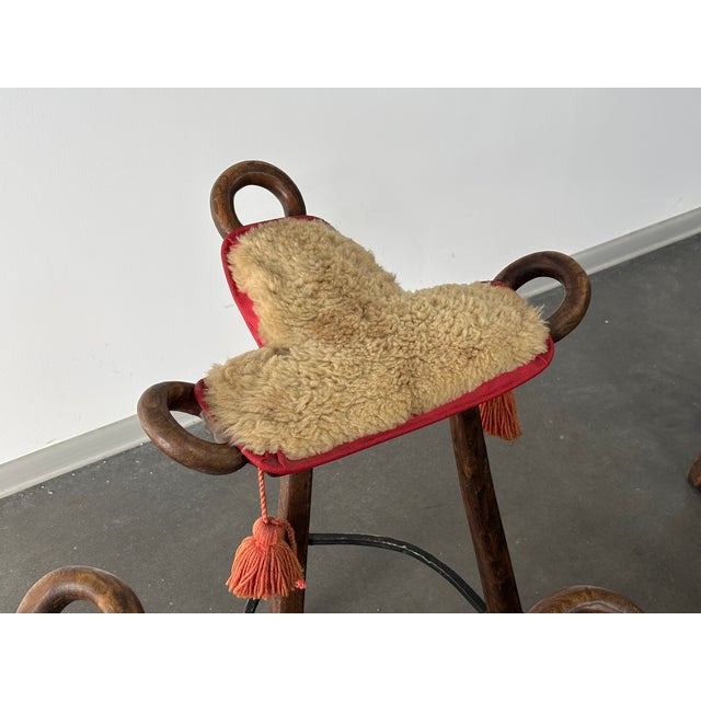 Brutalist Vintage Brutalist Marbella Stools by Sergio Rodrigues, 1970s, Set of 4 For Sale - Image 3 of 11