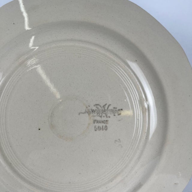 Dessert Plates with Floral Motif from Sarreguemines, 1920s, Set of 4 For Sale - Image 6 of 10