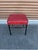 Vintage mid century modern wrought iron stool with leather cushion. This stool was designed and made by Albert Parvin for...