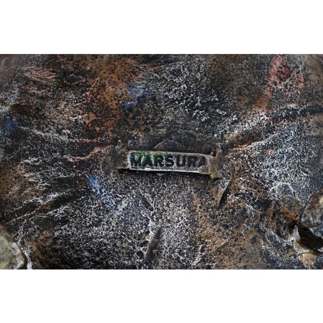 Brutalist Centerpiece in Forged Iron by Salvino Marsura, 1970s For Sale - Image 7 of 8