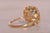 Metal Praisiolite and Natural Diamond Halo Ring in Yellow Gold For Sale - Image 7 of 11