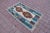 Art Deco 1980s Geometric Hand Knotted Wool Small Kilim Rug For Sale - Image 3 of 7