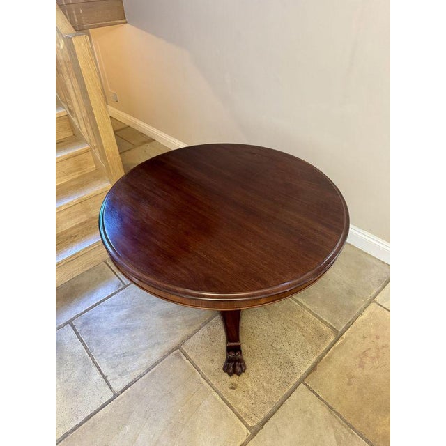 Mid 19th Century Antique Victorian Mahogany Tilt Top Dining Table, 1860 For Sale - Image 5 of 6