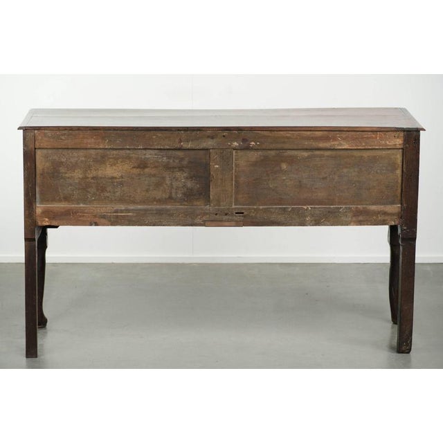 Antique English Oak Dresser with Brass Handles, 1700s For Sale - Image 5 of 11
