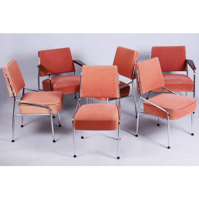 Bauhaus Bauhaus Seating Set in Tubular Chrome-Plated Steel, Czech, 1940s, Set of 3 For Sale - Image 3 of 18