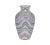 A Nouveau Lustre ceramic vase made by Toyo. Lightly embossed with a flame stitch pattern and hand painted with iridescent...