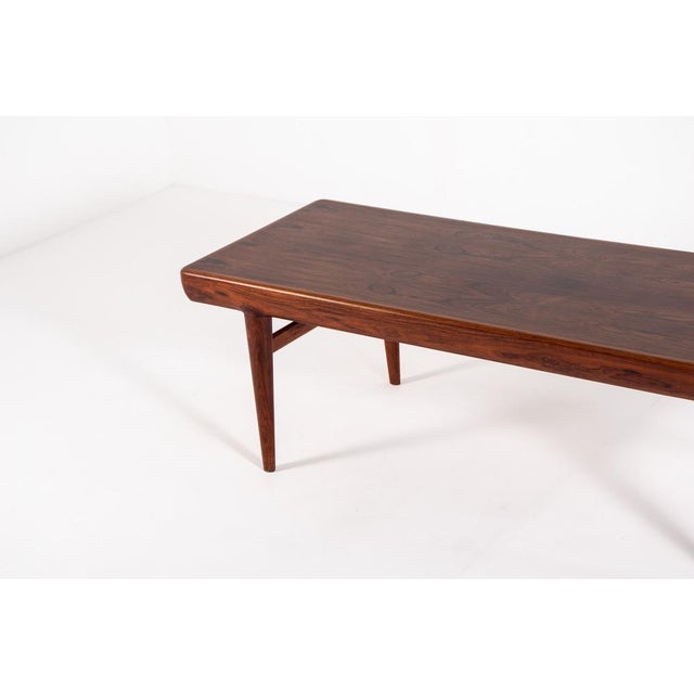Wood Vintage Rosewood Coffee Table by Johannes Andersen for CFC Silkeborg, 1960s For Sale - Image 7 of 18