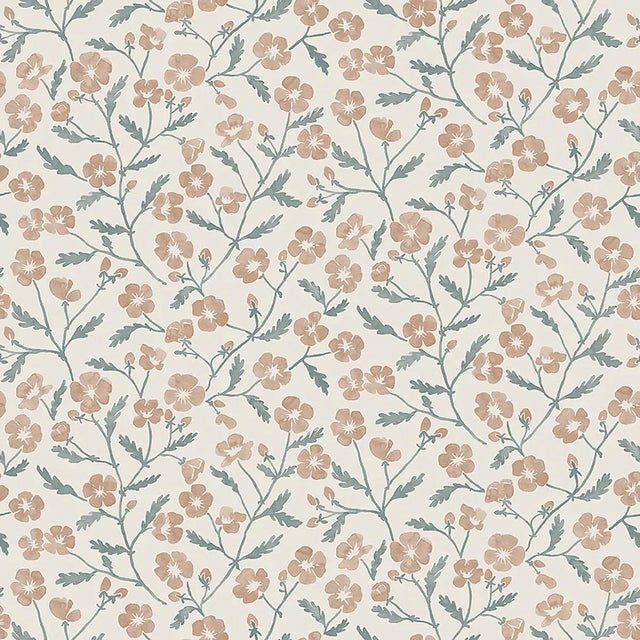 Mid-Century Modern Sample - Boråstapeter Mira Wallpaper in Blush For Sale - Image 3 of 3