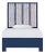 Liam Platform Bed Twin Extra Long - Navy For Sale