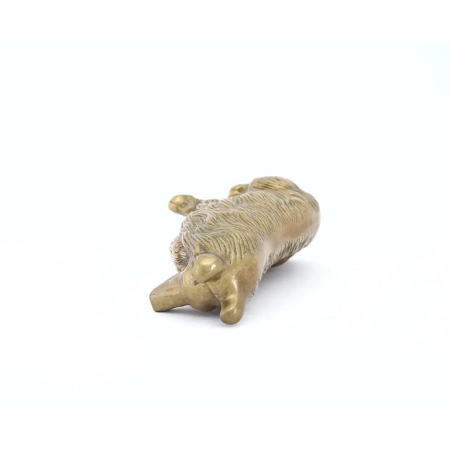 Metal Vintage Brass Collie Figurine For Sale - Image 7 of 8