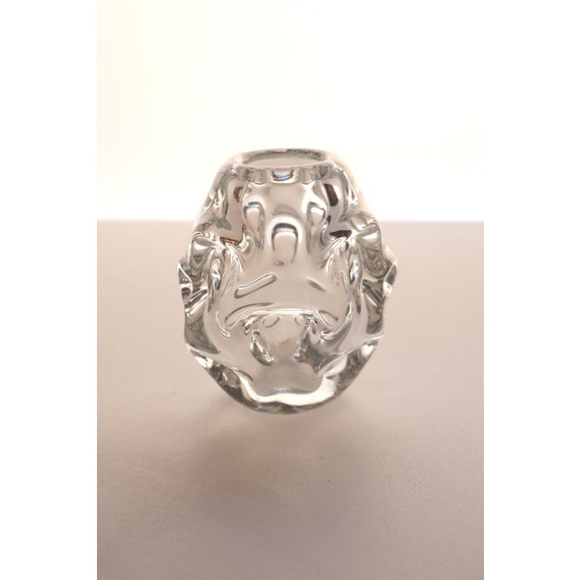 Small Mid-Century Modern Handmade Clear Crystal Vase by Börne Augustsson for Åseda For Sale - Image 11 of 11