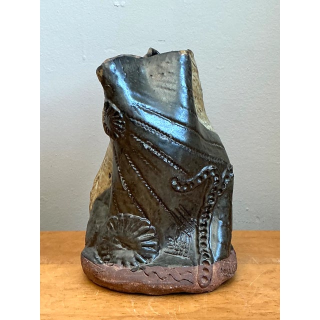 Vintage Original Studio Pottery Vase For Sale - Image 10 of 12