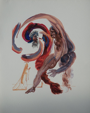 Salvador Dali, Les Paresseux, Etching