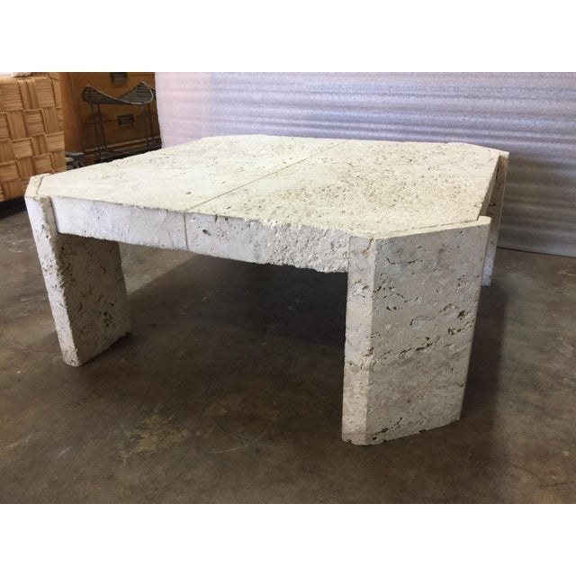 Samuel Marx Superb Samuel Marx Style Natural Coquina Coral Stone Coffee Table For Sale - Image 4 of 18