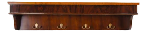 Traditional Style Mahogany Coat Rack Shelf