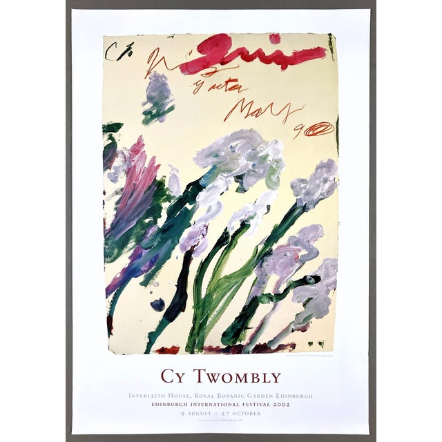 Cy Twombly Original 2002 Royal Botanic Garden Edinburgh Exhibition Poster For Sale - Image 13 of 13