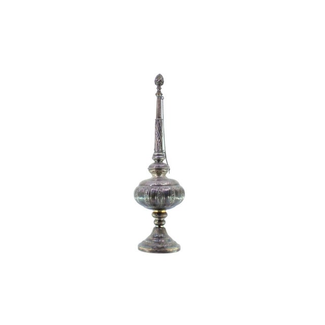 Holy Water Sprinkler in Silver with Reliefs and Applications For Sale - Image 9 of 9