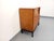 Wood Vintage Modernist Style Storage Unit in Oak & Black Metal by Marcel Gascoin for Alveole, 1960s For Sale - Image 7 of 15