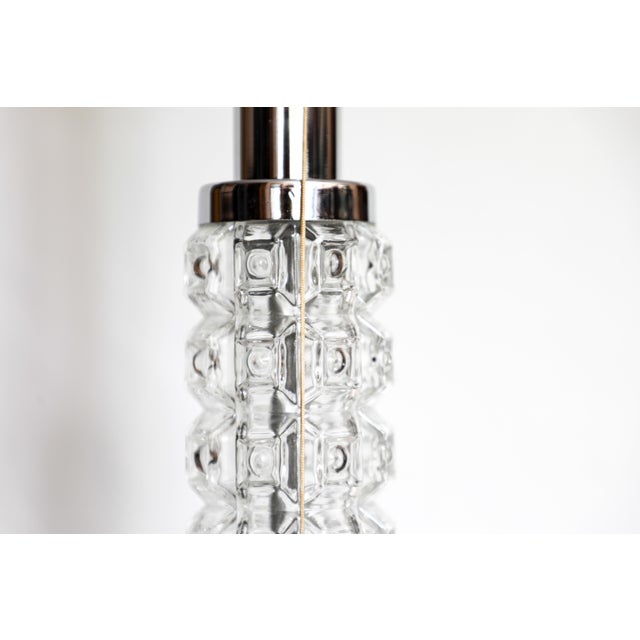 Vintage Chrome and Glass Floor Lamp attributed to Richard Essig, 1970s For Sale - Image 6 of 11