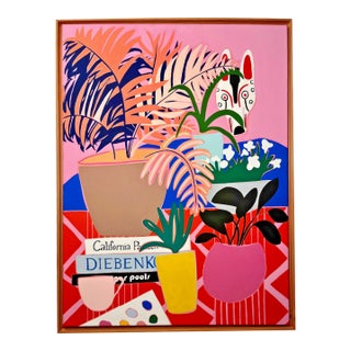 2017 Original Gouache on Canvas Painting by Canadian Artist Mary Finlayson For Sale