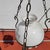 White Opaline Glass and Metal Pendant, 1930s-1940s For Sale - Image 9 of 12