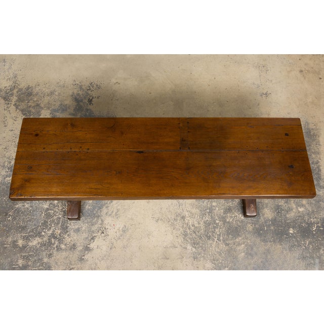 18th Century French Monastery Oak Trestle Dining Table For Sale - Image 4 of 17