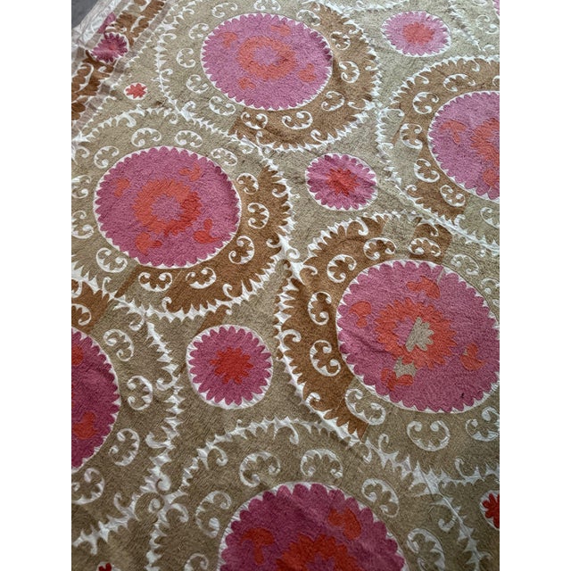 Hand-Embroidered Suzani from Uzbek, circa late 1960s. Dimension; 94'' x 130'' inches / 238 x 330 cm / 7'10'' x 10'10''...