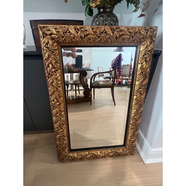 2000 - 2009 Pair of Custom Made Gold Mirrors — Can Be Sold as a Pair or Separately For Sale - Image 5 of 13