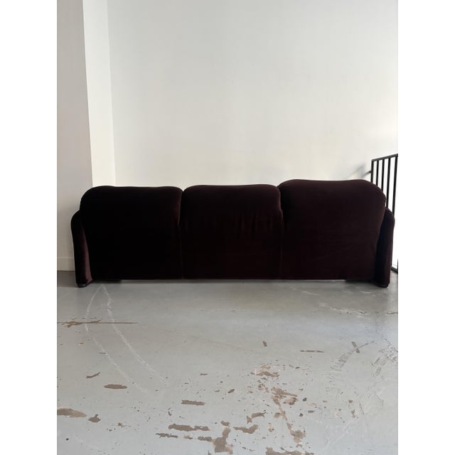 Purple Maralunga 3-Seater Sofa by Vico Magistretti for Cassina, 1974 For Sale - Image 8 of 9
