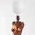 Figurative Vintage 1960s Nude Woman Torso Copper & Aluminum Table Lamp For Sale - Image 3 of 8