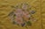20th Century Yellow Arraiolos Rug with Pink and Green Flowers, Portugal, 1900s For Sale - Image 9 of 18