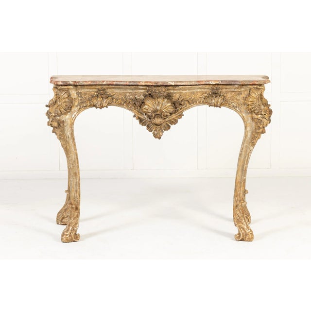 Antique Italian Silver Gilt Console Table, 1700s For Sale - Image 14 of 14