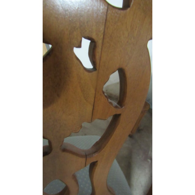 1940s French Set Dining Room Chairs Carved Rococo For Sale - Image 10 of 12