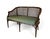 English Hollywood Regency Faux Bamboo Cane Settee For Sale - Image 3 of 18