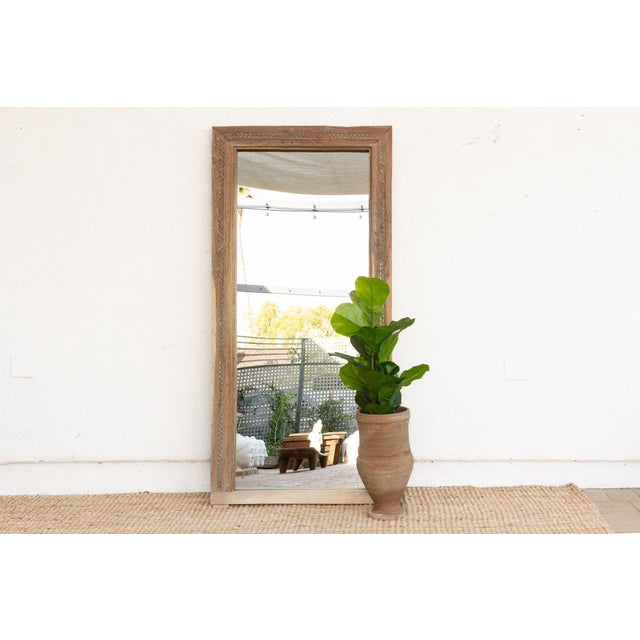 Brown 19th Century Charming Indo-French Tall Mirror For Sale - Image 8 of 8