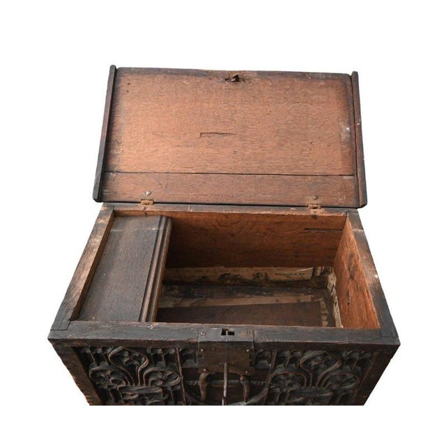 Gothic Oak Chest, Northern France, 1360 For Sale - Image 3 of 6