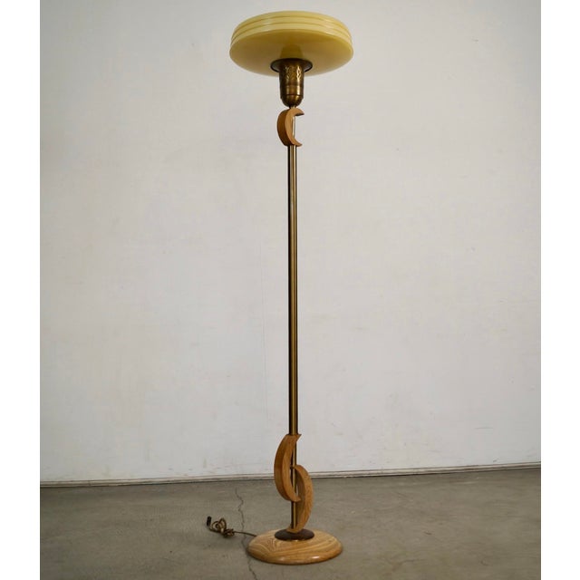 1940s 1940s Art Deco Torchiere Sculptural Floor Lamp For Sale - Image 5 of 12