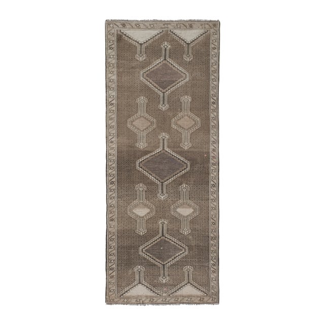 Hand Knotted Brown Turkish Oushak Carpet With Muted Color For Sale - Image 13 of 13