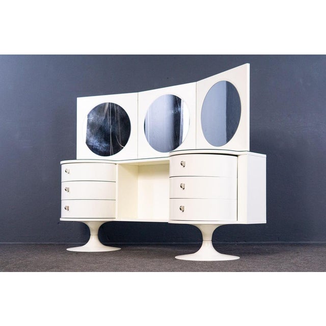 Vintage Chest of Drawers with Mirror, Stool and Chair, 1970s, Set of 3 For Sale - Image 10 of 18