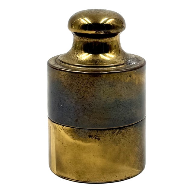 Brass Weight Shaped Table Lighter by Mauro Manetti, Italy, 1970 For Sale