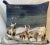 Figurative 16" Square Decorative Toss Pillow Embellished With a Rangale of Grazing Deer Under the Stars - Made in the U K For Sale - Image 3 of 12