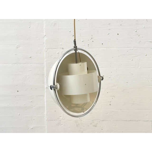 Pendant Lamp with Chrome Ring by Louis Weisdorf for Lyfa, Denmark, 1960s For Sale - Image 9 of 18