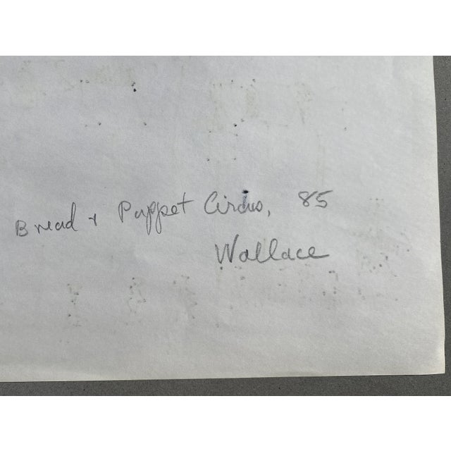 Illustration Frank Wallace Bread & Puppet Theater Vermont Drawing For Sale - Image 3 of 4